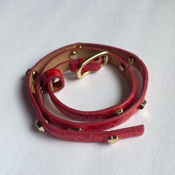Stella & dot- red Hudson- wrap around red studded bracelet - Picture 7 of 8